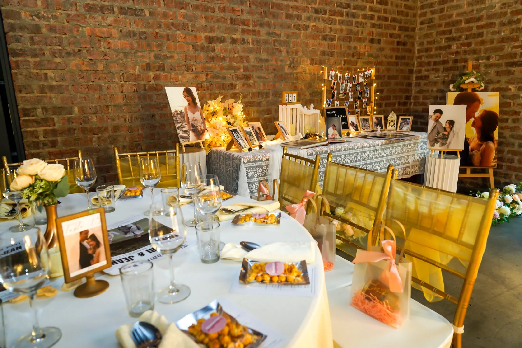 Elegant catered wedding celebration