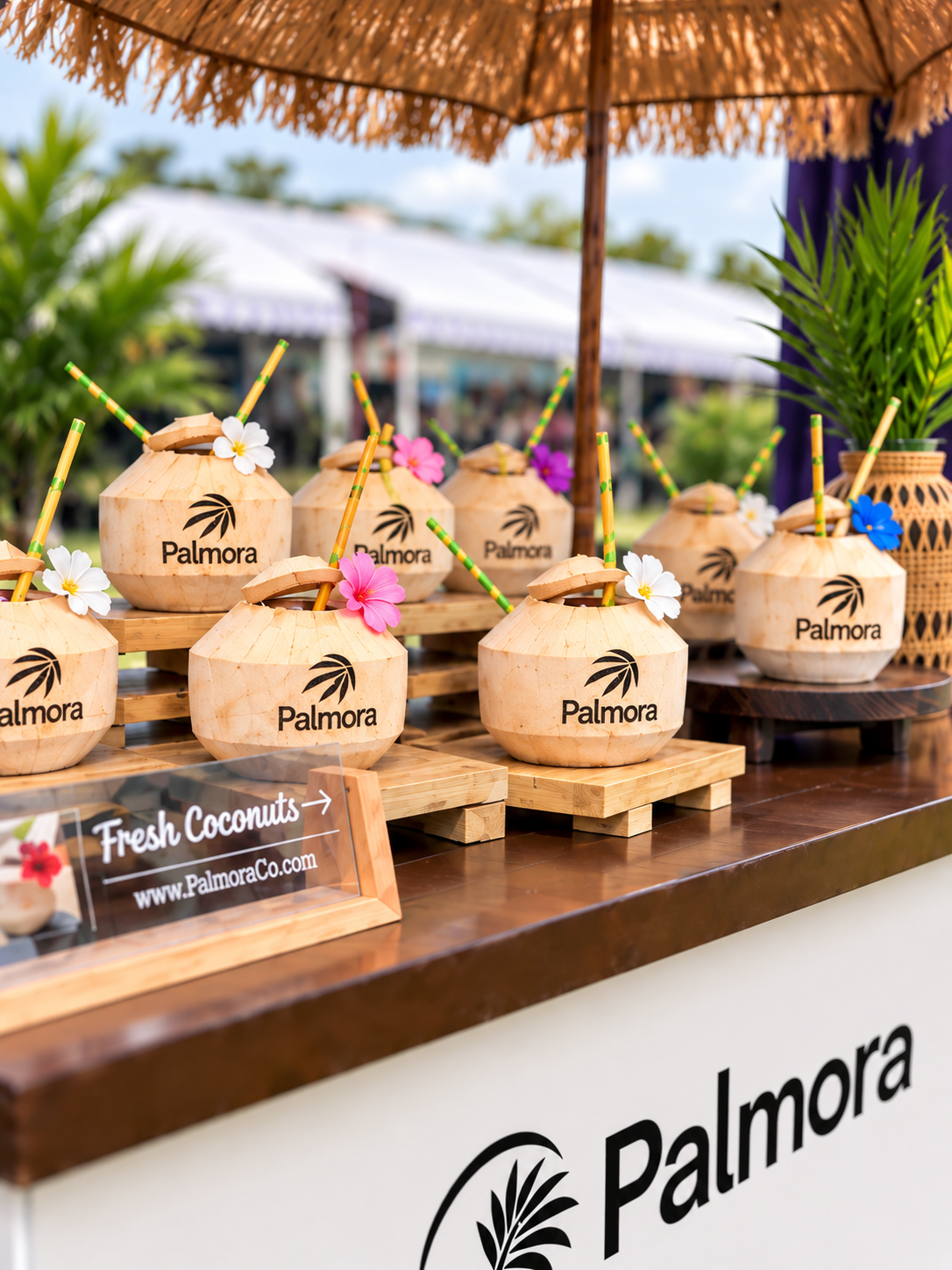 coconut live stations in outdoor event