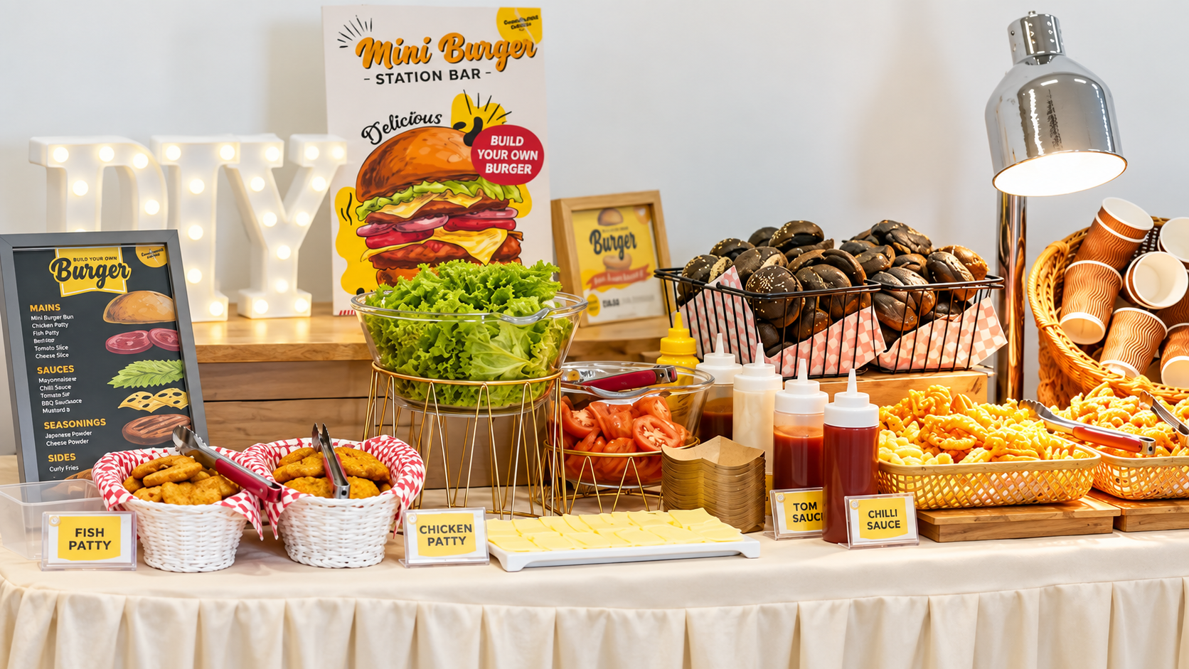 customize your own mini burger with any idea