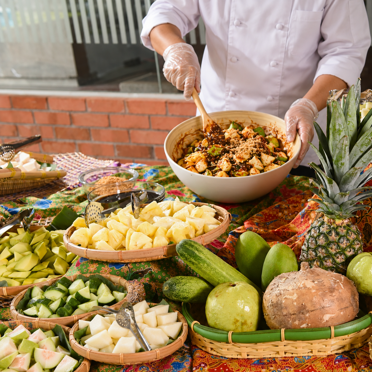 nyonya fruit rojak stations
