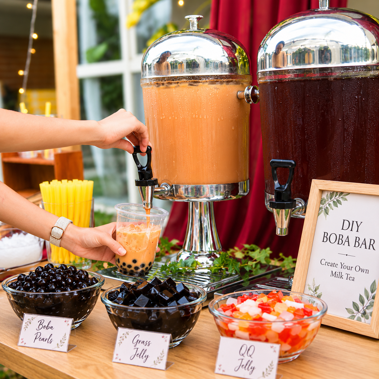 diy boba milk tea stations create your own boba milk tea 