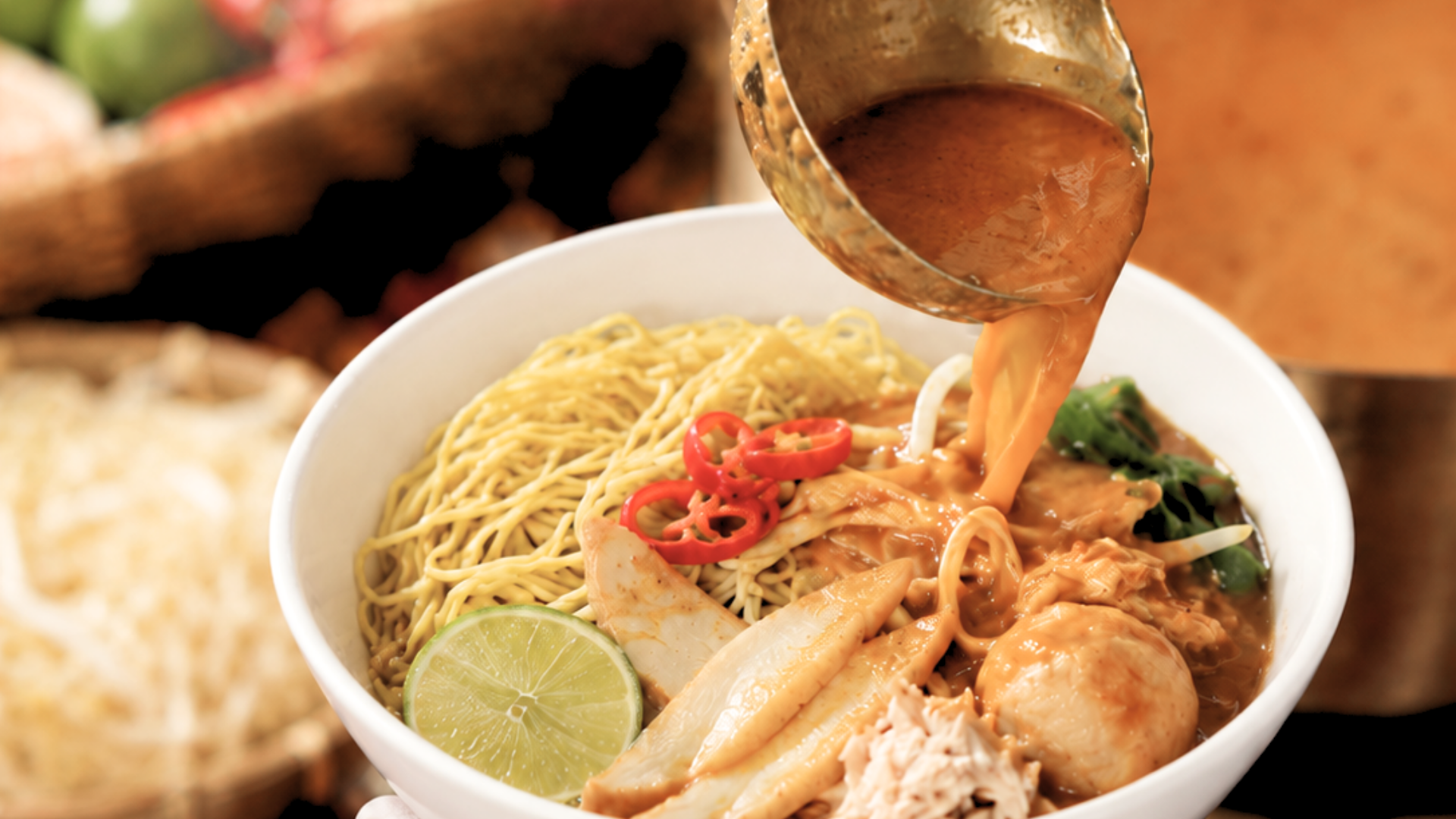 mee curry live station in event for corporate event 