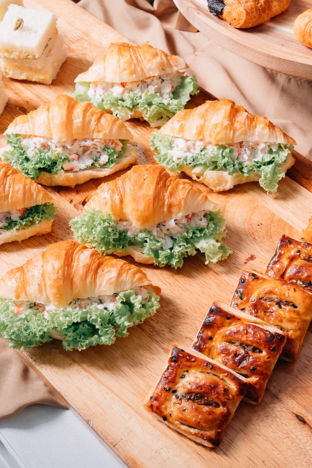 Western Tea Break with croissants, Danish pastries and fruit tarts